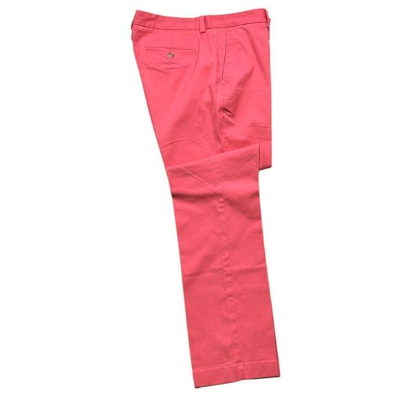 Vineyard Vines Breaker Chino Pants 34x32 Pink Cotton Stretch Flat Front Trousers - Picture 3 of 7